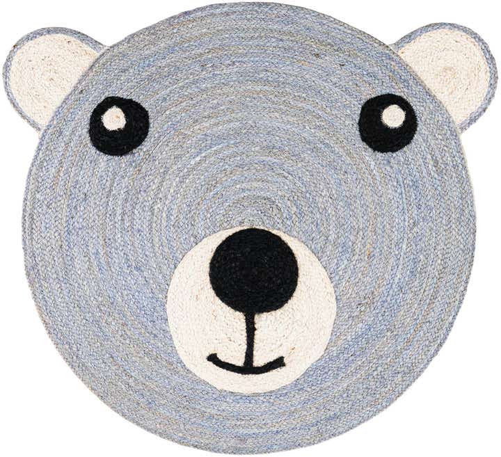 6' 1 x 6' 1 Hand Braided Kids Braided Jute Round Rug
