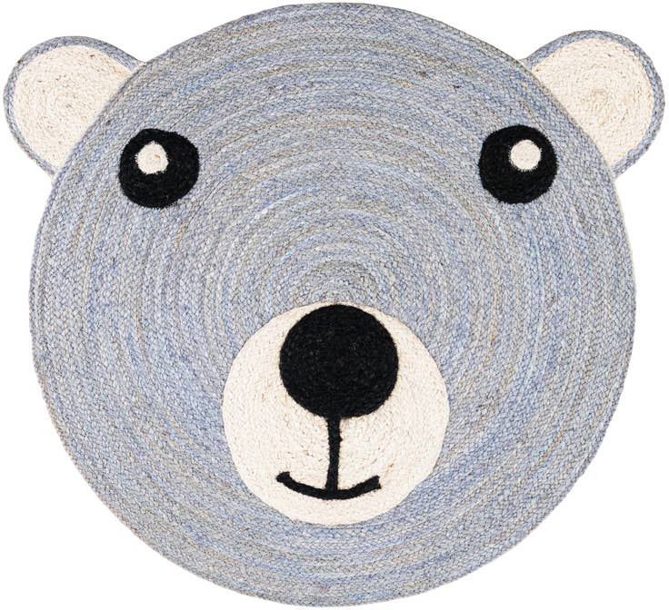 Detail image of 6' 1 x 6' 1 Hand Braided Kids Braided Jute Round Rug