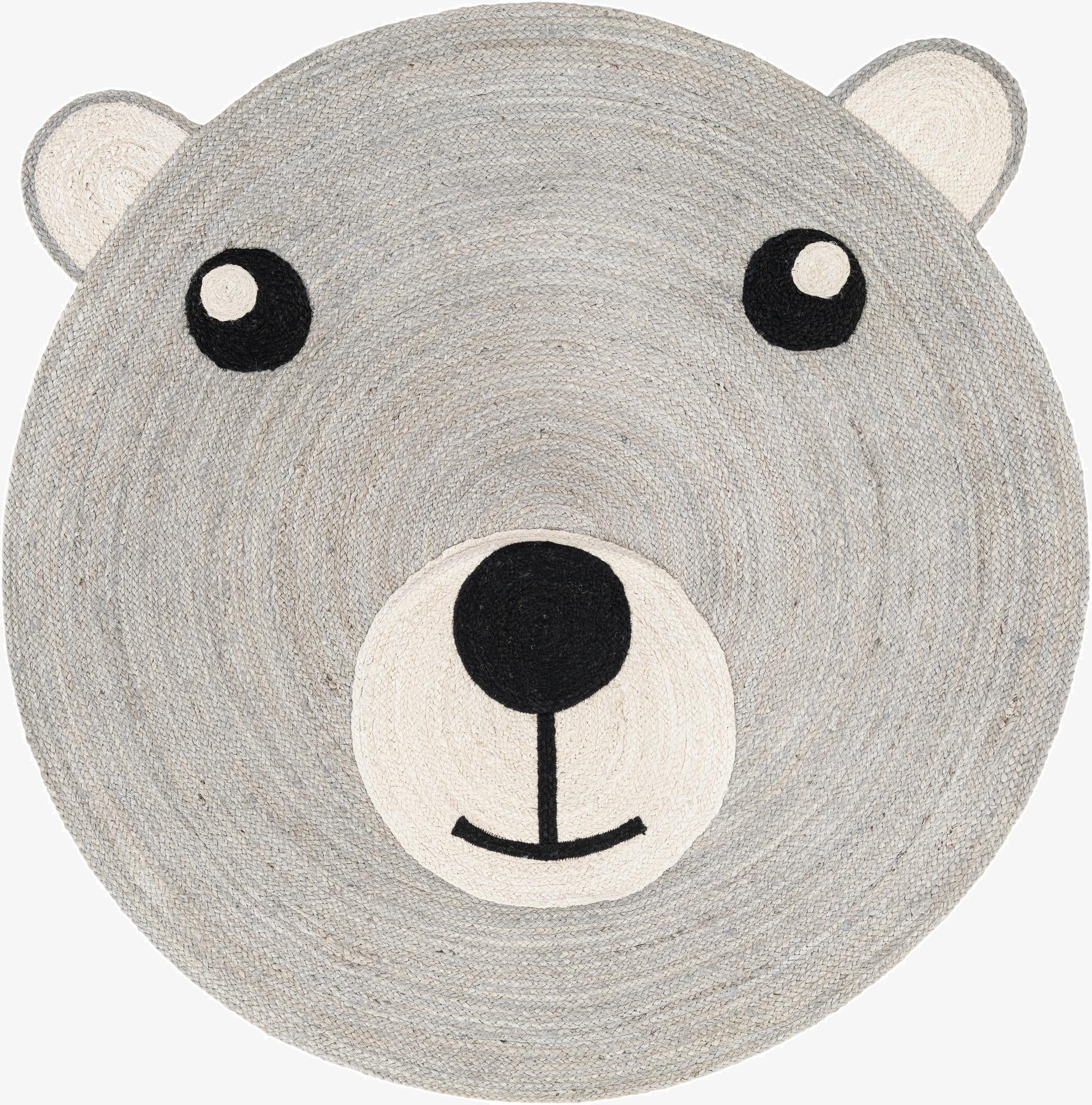 5' 1 x 5' 1  Hand Braided Kids Braided Jute Round Rug