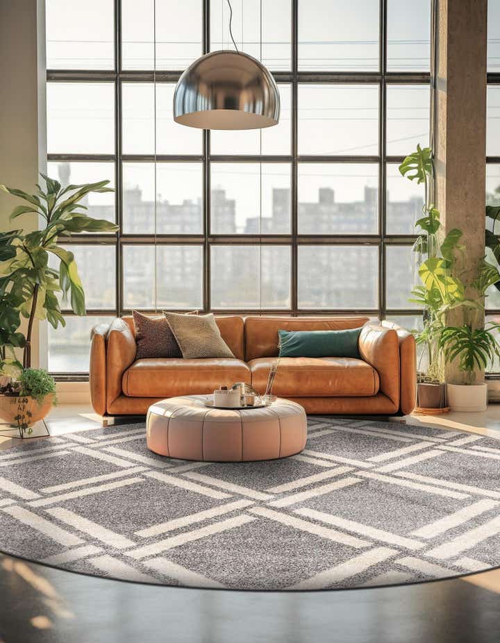 8' x 8' Lattice Round Rug