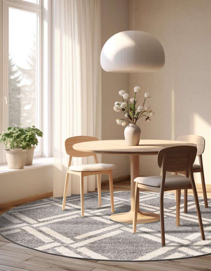 8' x 8' Lattice Round Rug