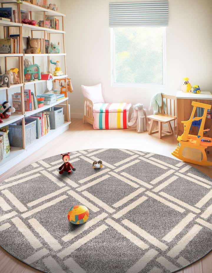 8' x 8' Lattice Round Rug