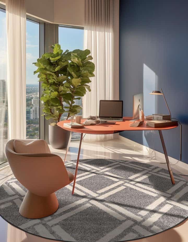 8' x 8' Lattice Round Rug