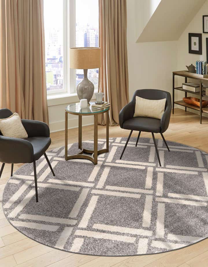 8' x 8' Lattice Round Rug
