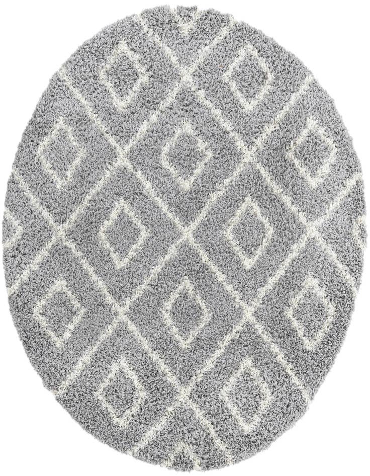 Detail image of 5' 3 x 5' 3 Lattice Shag Round Rug