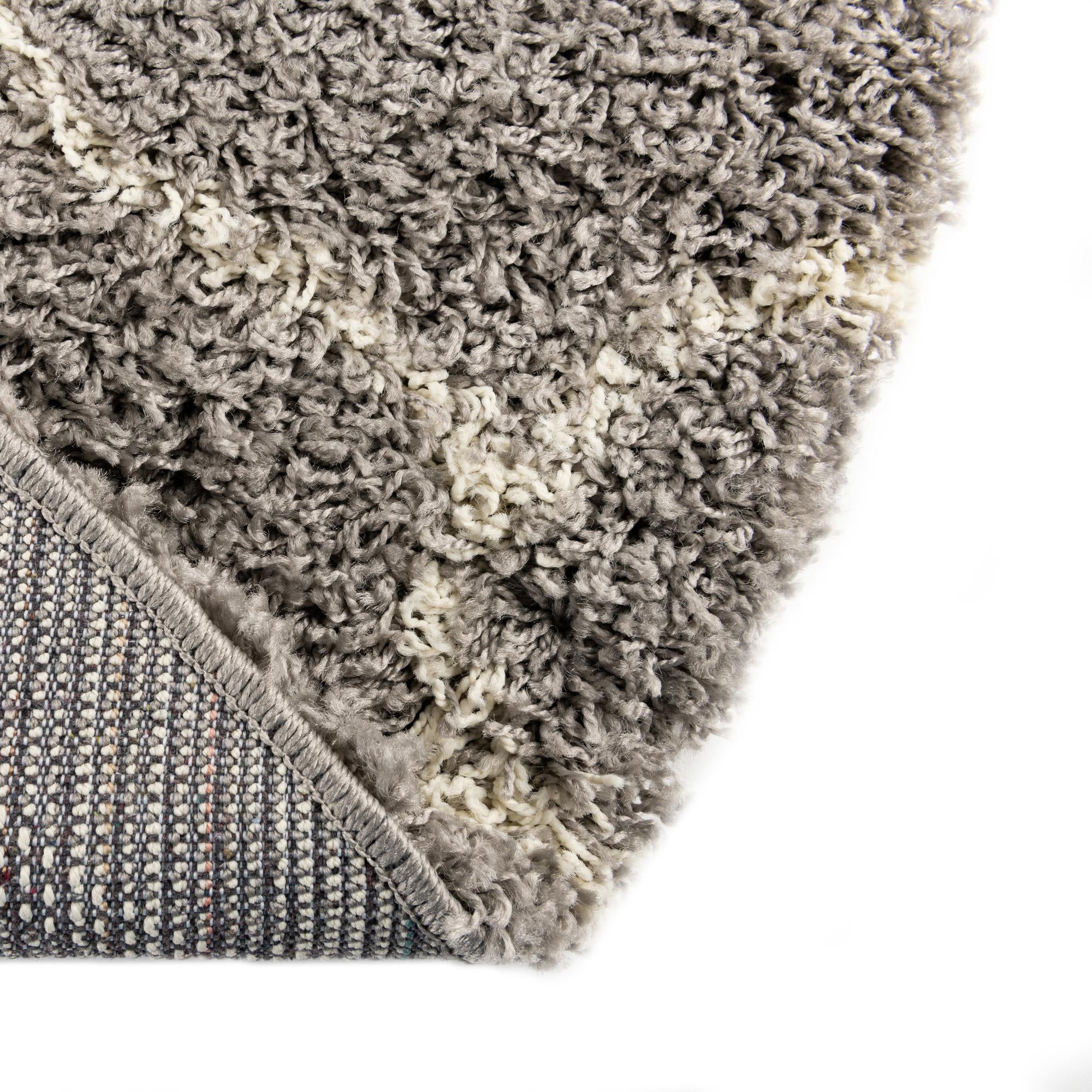 5' 3 x 5' 3 Lattice Shag Round Rug