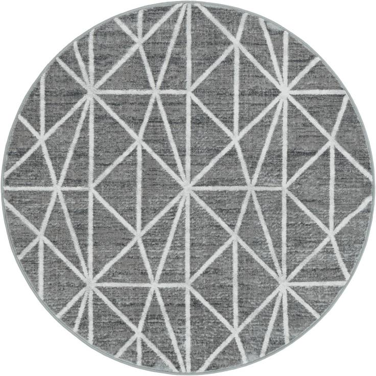 Detail image of 5' x 5' Lattice Trellis Round Rug