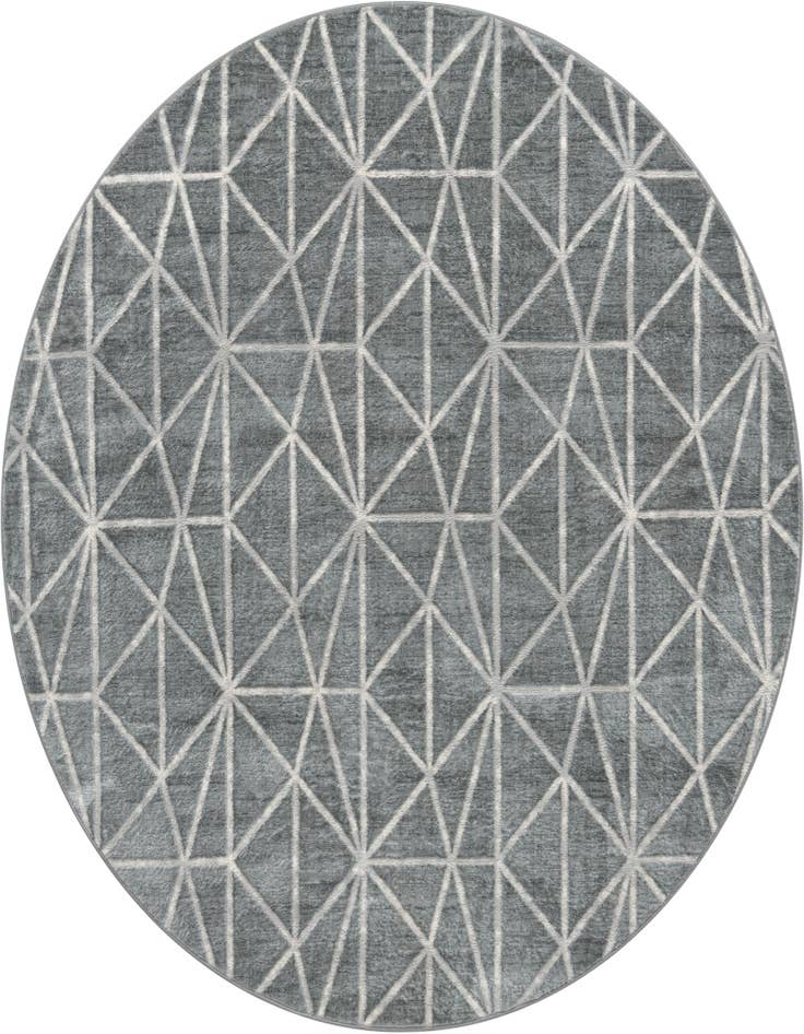 Detail image of 8' x 8' Lattice Trellis Round Rug