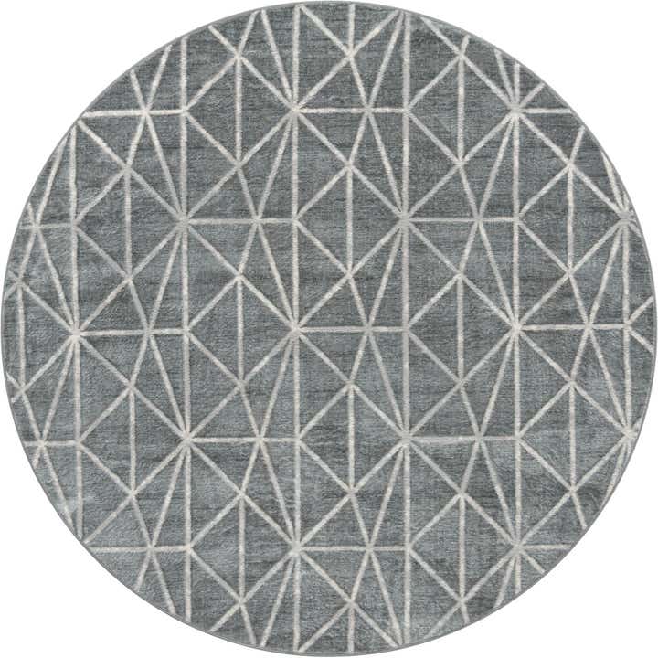 8' x 8' Lattice Trellis Round Rug