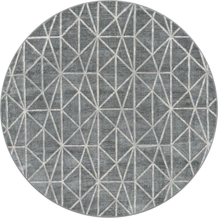 Detail image of 8' x 8' Lattice Trellis Round Rug