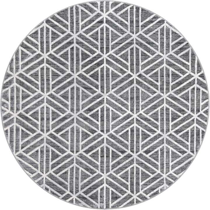 8' x 8' Lattice Trellis Round Rug