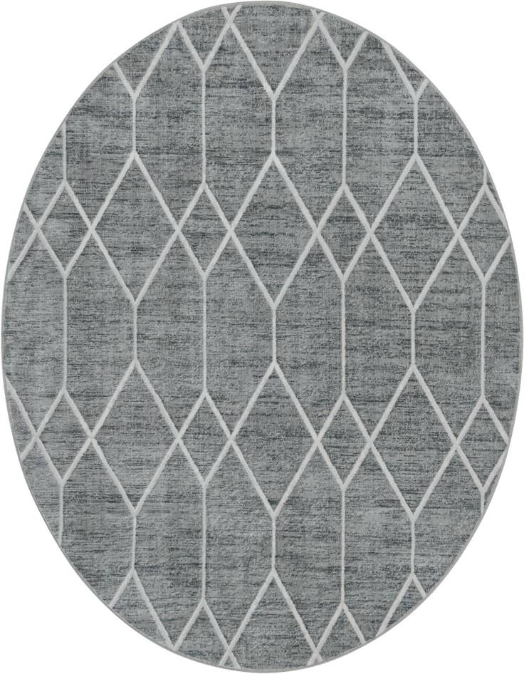 Detail image of 8' x 8' Lattice Trellis Round Rug