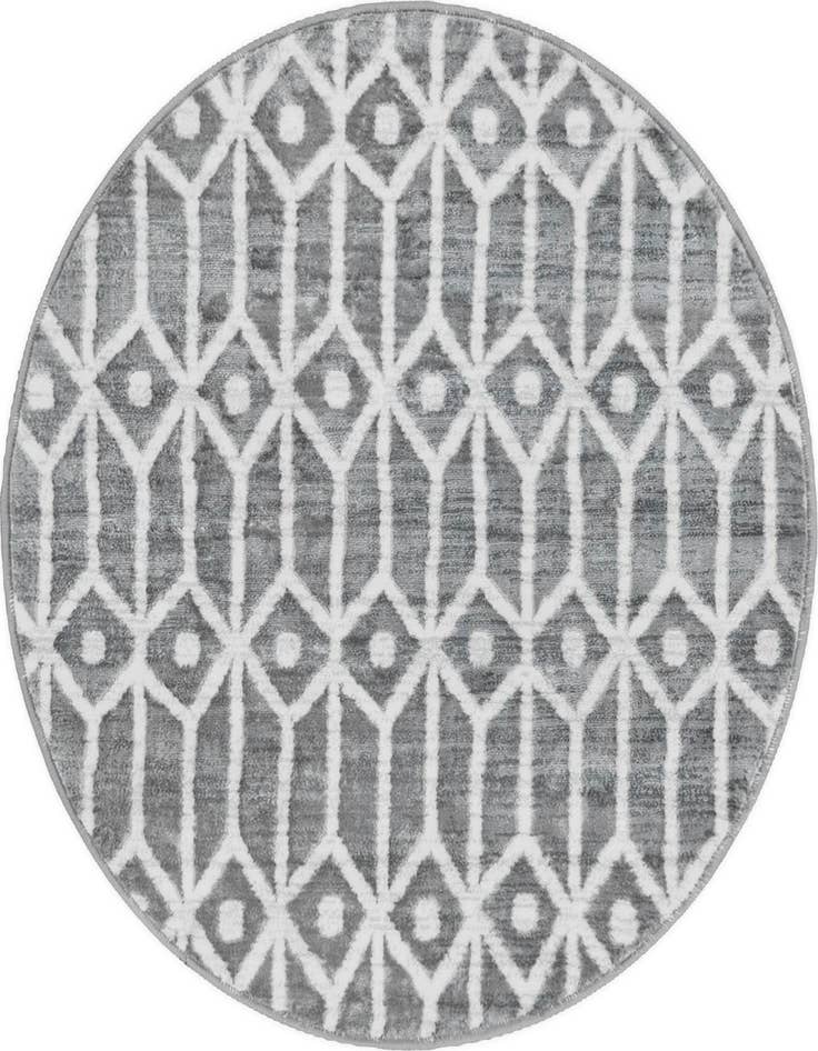 Detail image of 3' 3 x 3' 3 Lattice Trellis Round Rug