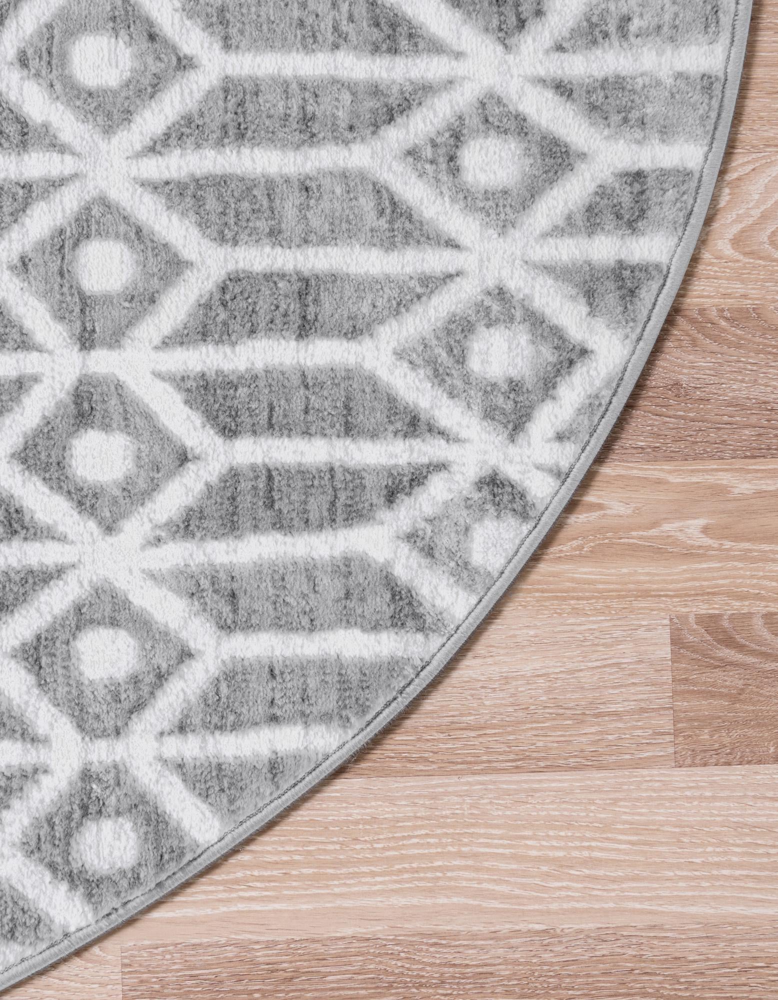 3' 3 x 3' 3 Lattice Trellis Round Rug