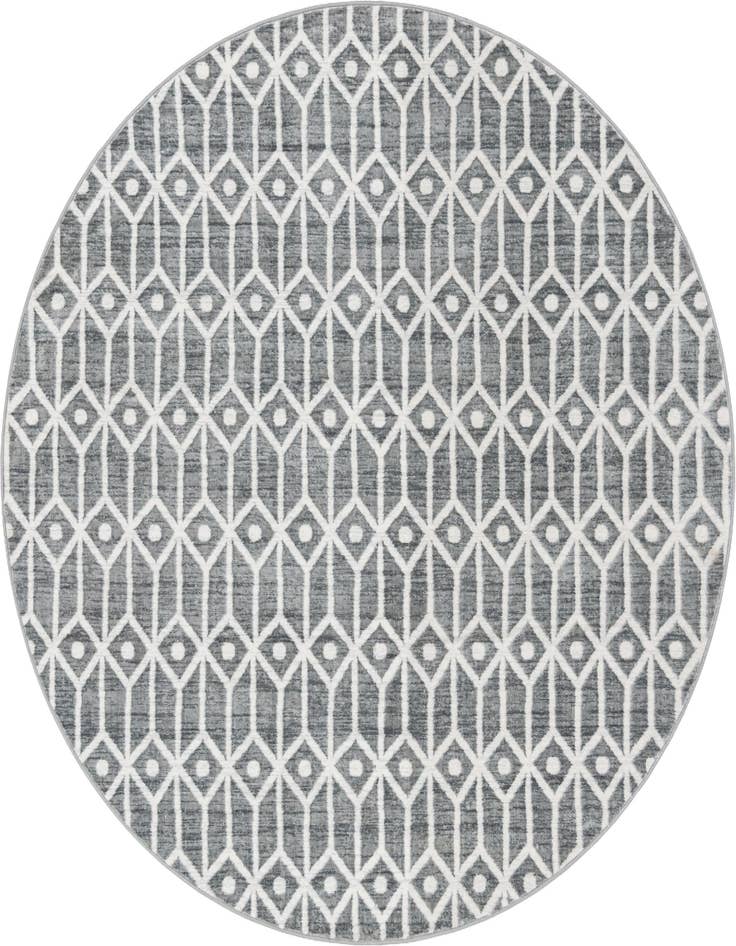 Detail image of 8' x 8' Lattice Trellis Round Rug