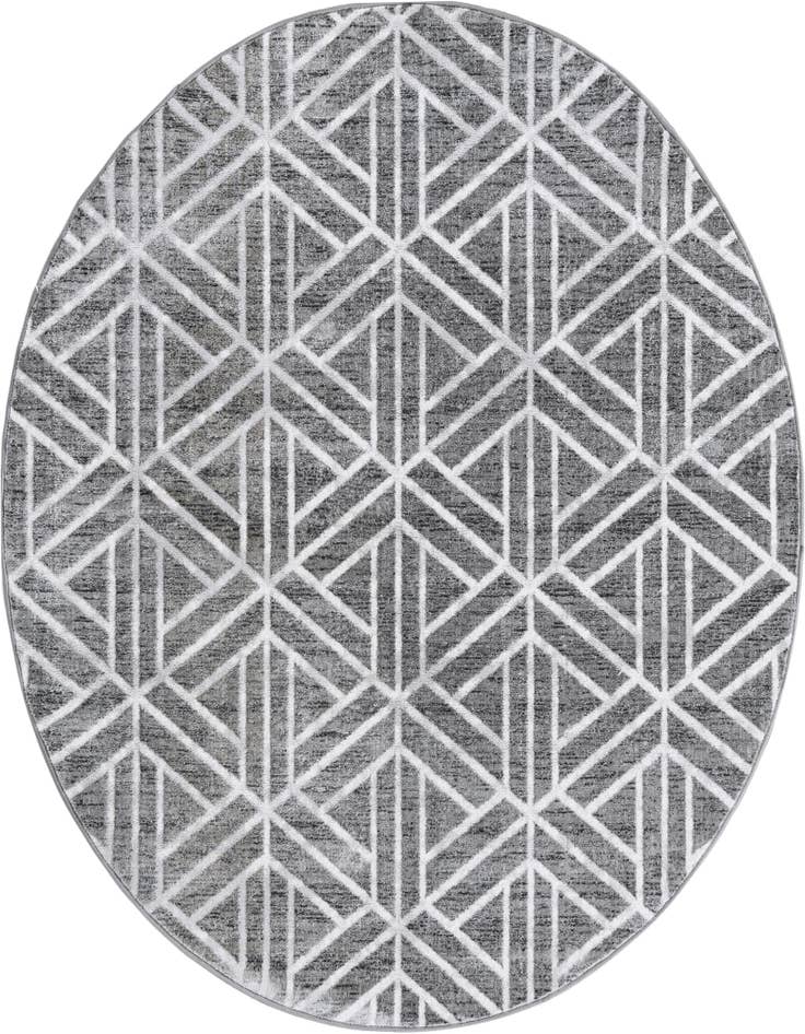Detail image of 7' x 7' Lattice Trellis Round Rug