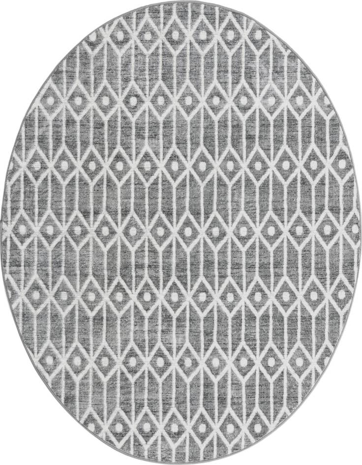 Detail image of 7' x 7' Lattice Trellis Round Rug