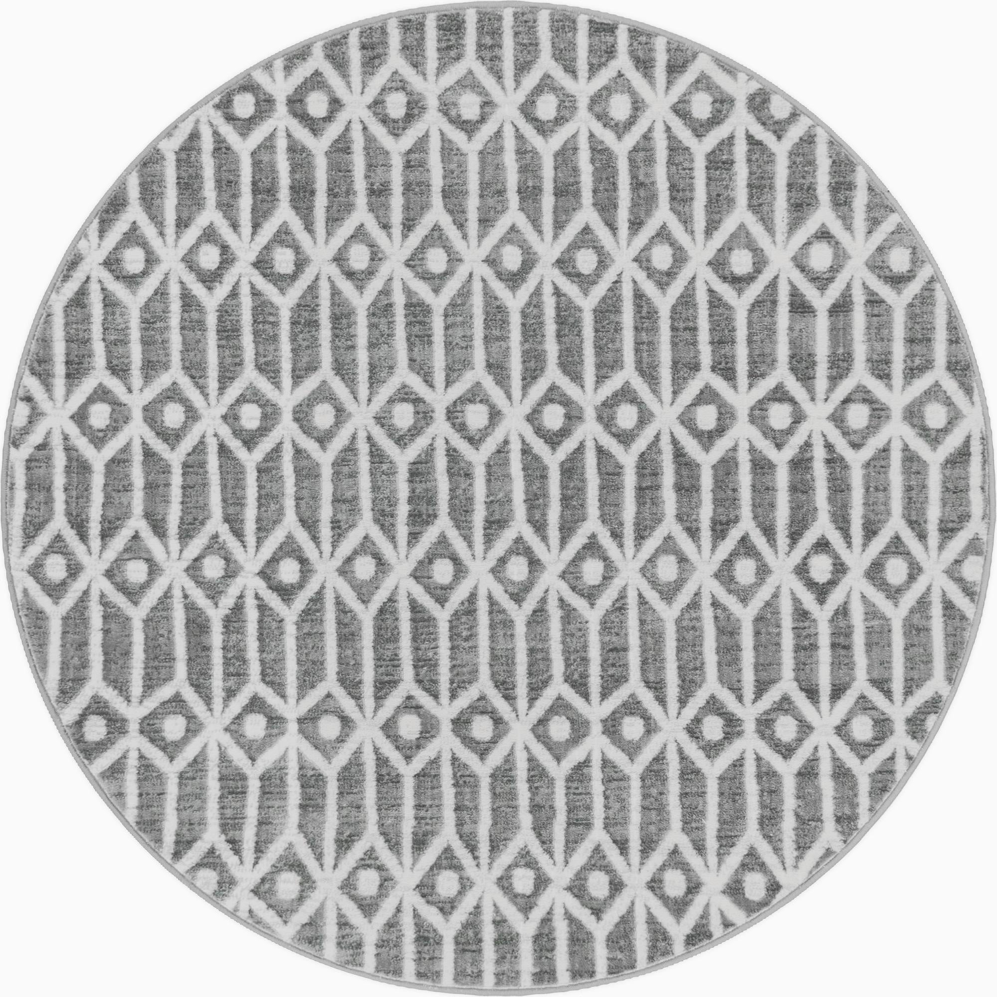 Primary image 152cm x 152cm Lattice Trellis Round Rug