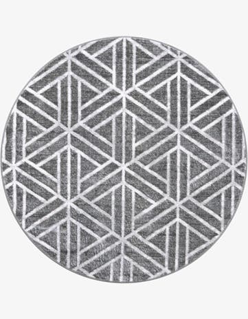 5' x 5' Lattice Trellis Round Rug