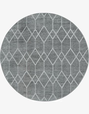 7' x 7' Lattice Trellis Round Rug