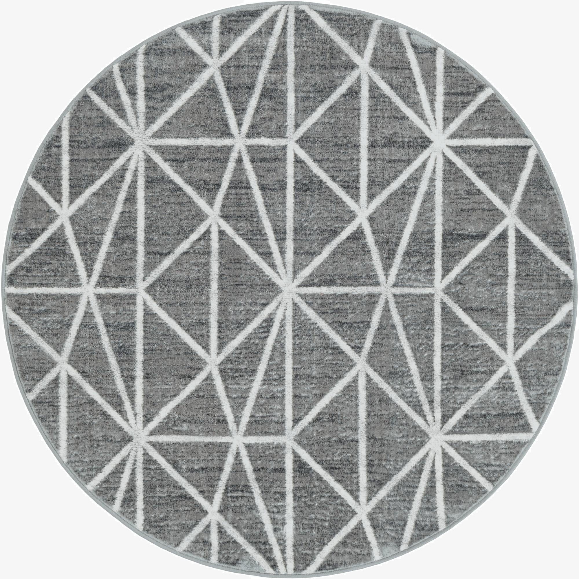 5' x 5' Lattice Trellis Round Rug
