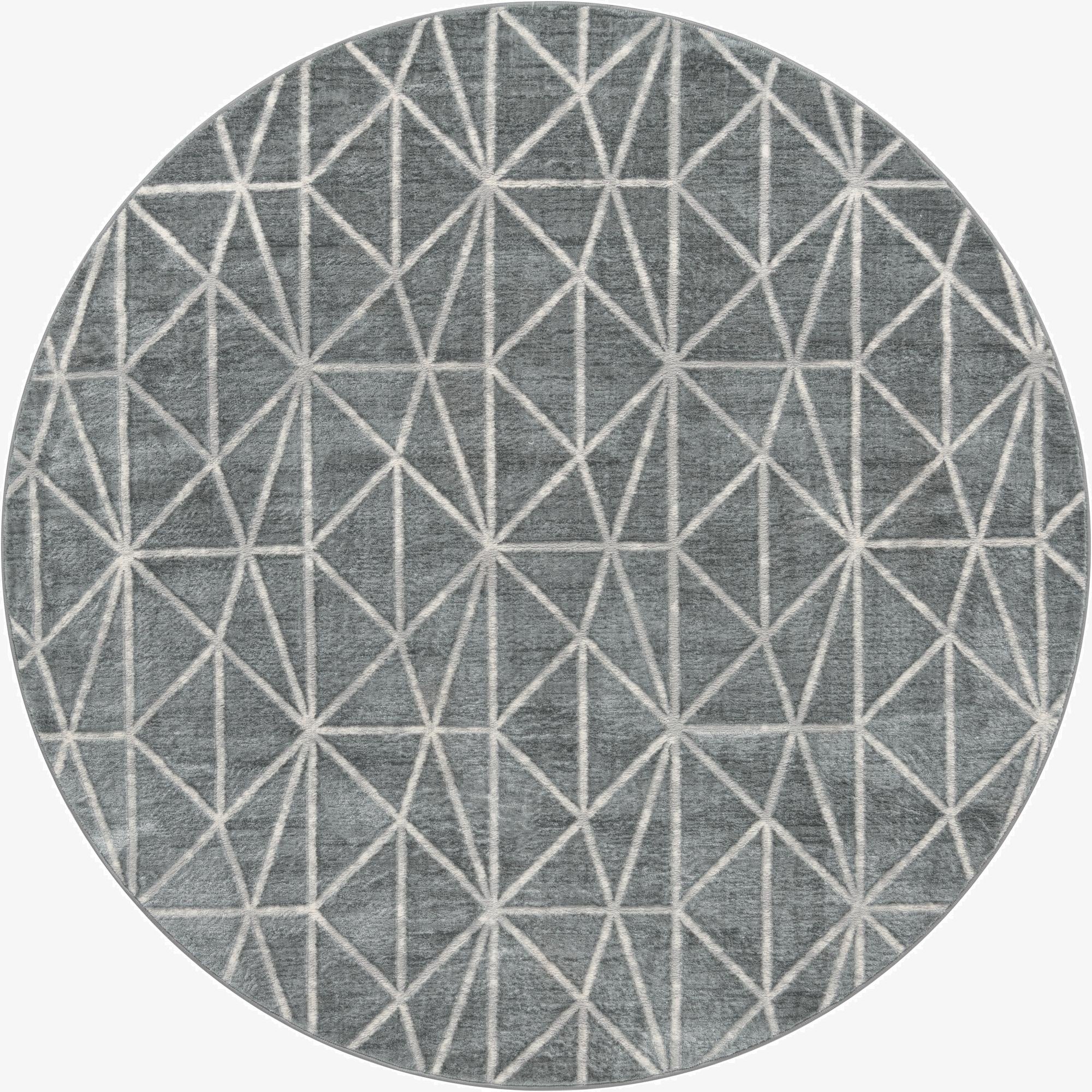 8' x 8' Lattice Trellis Round Rug