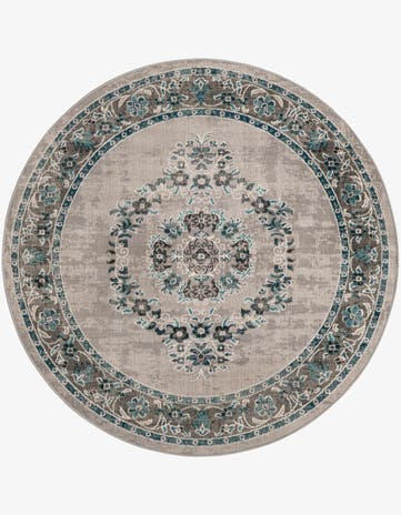 Gray Lucerne Round Rug
