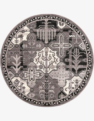 Gray Miranda Round Rug