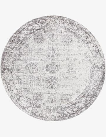 Gray Monte Carlo Round Rug