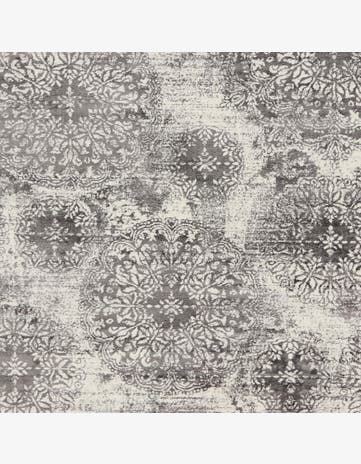 Gray Monte Carlo Round Rug