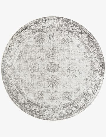 Gray Monte Carlo Round Rug
