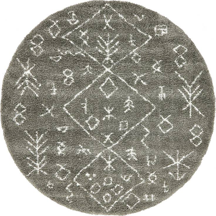 Detail image of 8' x 8' Moroccan Shag Round Rug