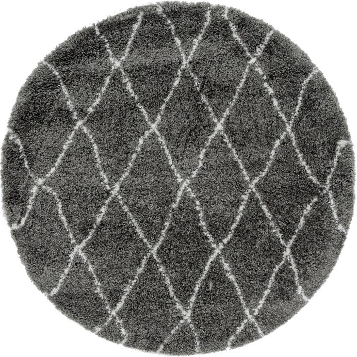Detail image of 5' 3 x 5' 3 Moroccan Shag Round Rug