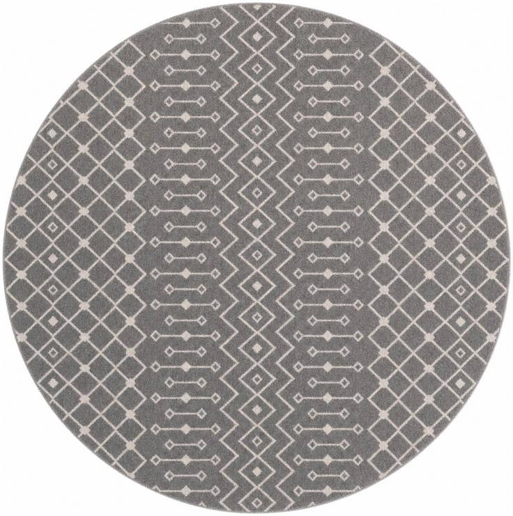 Detail image of 10' x 10' Moroccan Trellis Round Rug