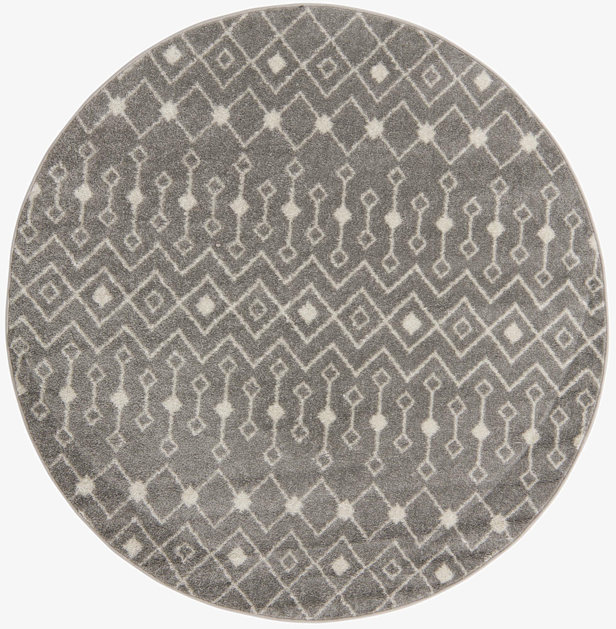 Primary image 6' x 6' Moroccan Trellis Round Rug