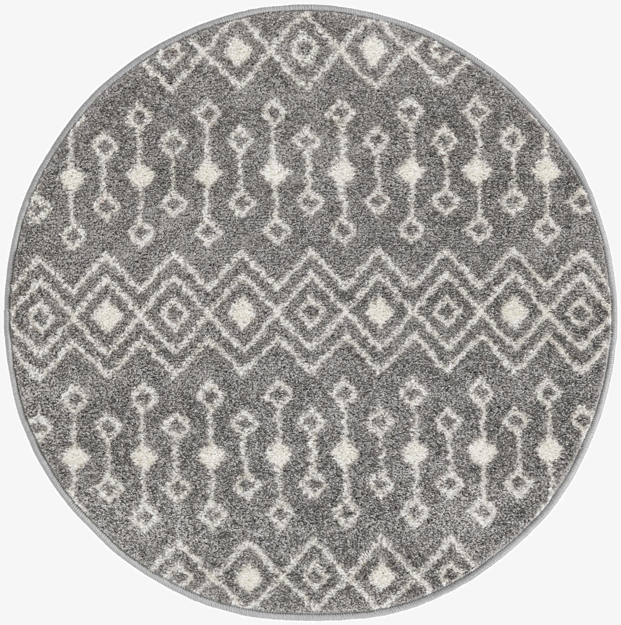 Primary image 3' x 3' Moroccan Trellis Round Rug
