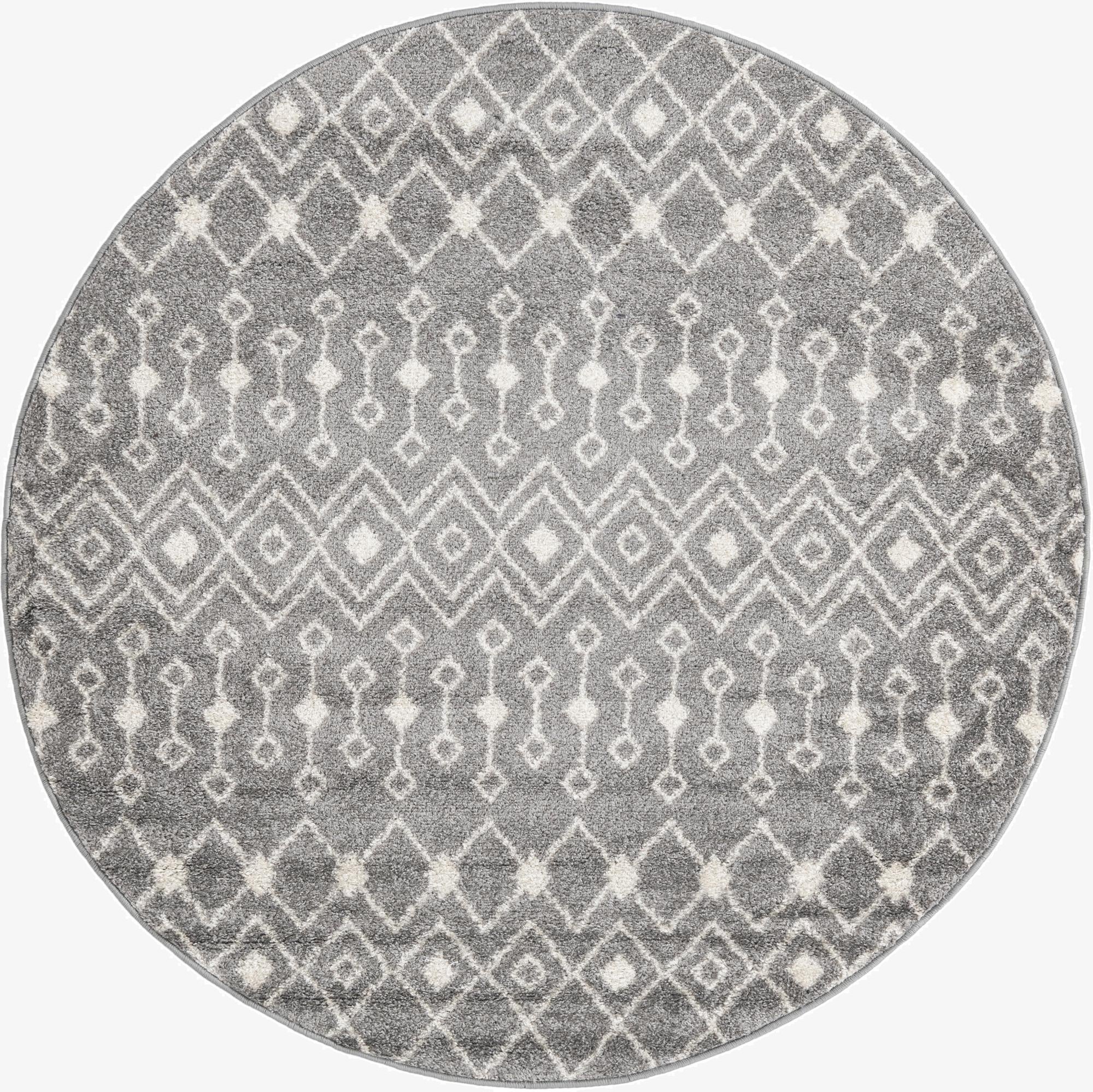 5' 3 x 5' 3 Moroccan Trellis Round Rug