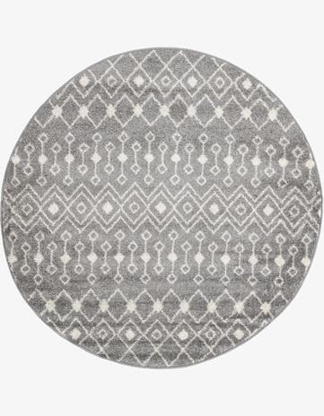 5' 3 x 5' 3 Moroccan Trellis Round Rug