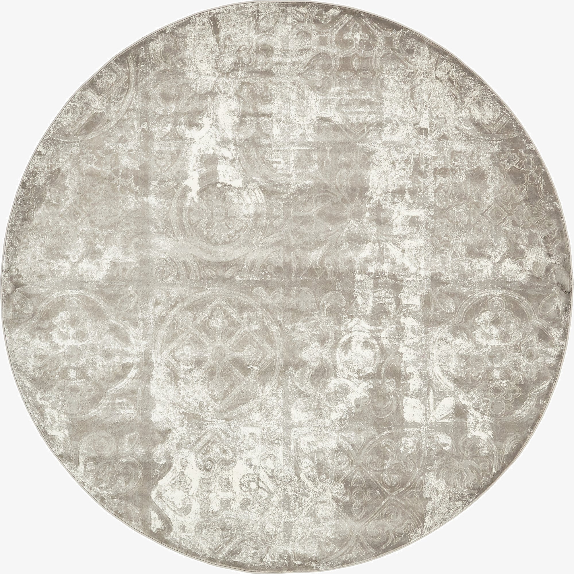 8' x 8' New Vintage Round Rug
