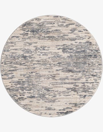 Gray Oasis Round Rug