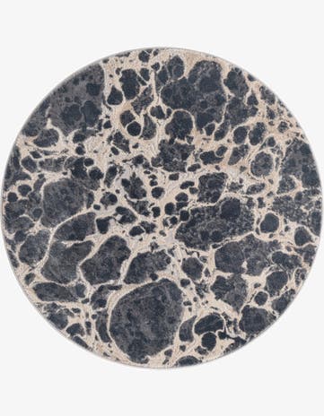 Gray Oasis Round Rug