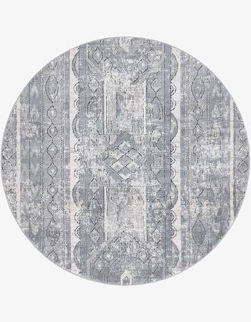 Gray Oregon Round Rug