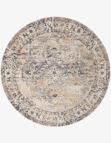 Gray Oregon Round Rug