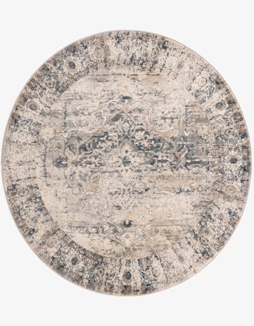 Gray Oregon Round Rug