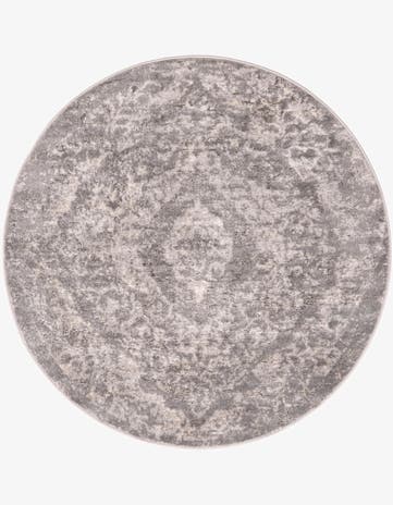 Gray Oregon Round Rug