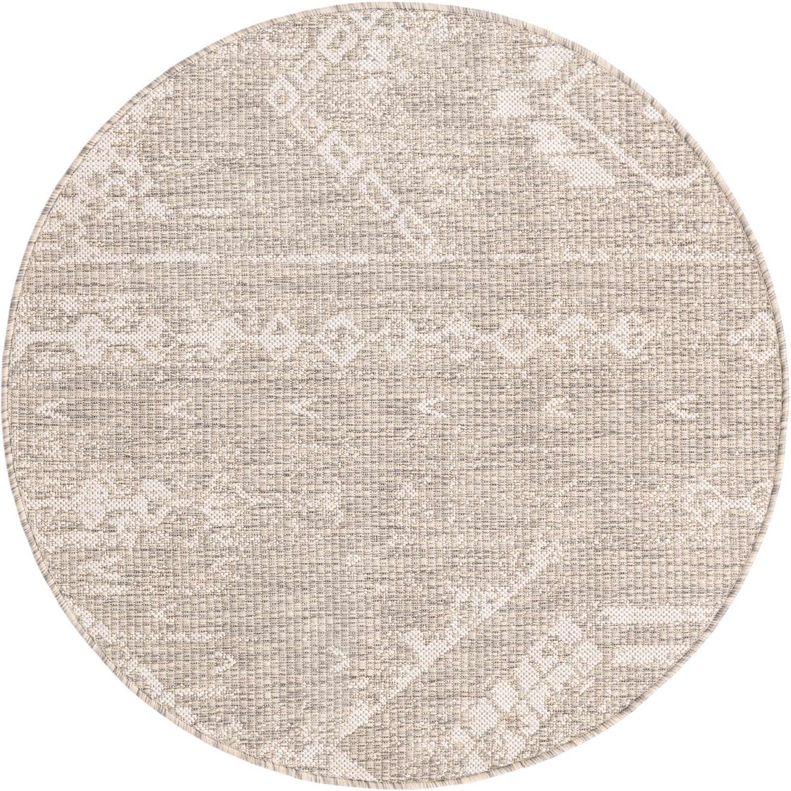 3' x 3' Easy-Clean Bohemian Indoor / Outdoor Round Rug