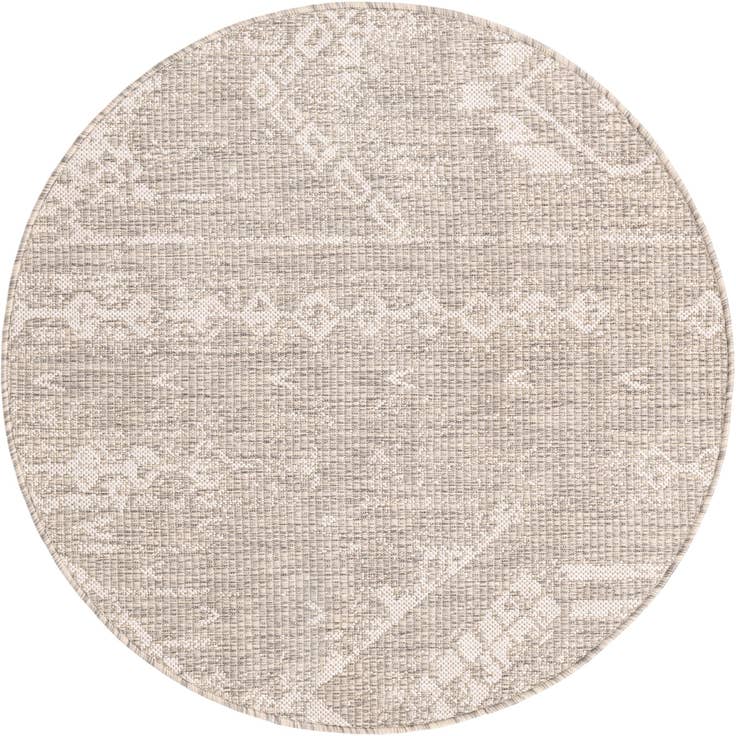 Detail image of 3' x 3' Easy-Clean Bohemian Indoor / Outdoor Round Rug