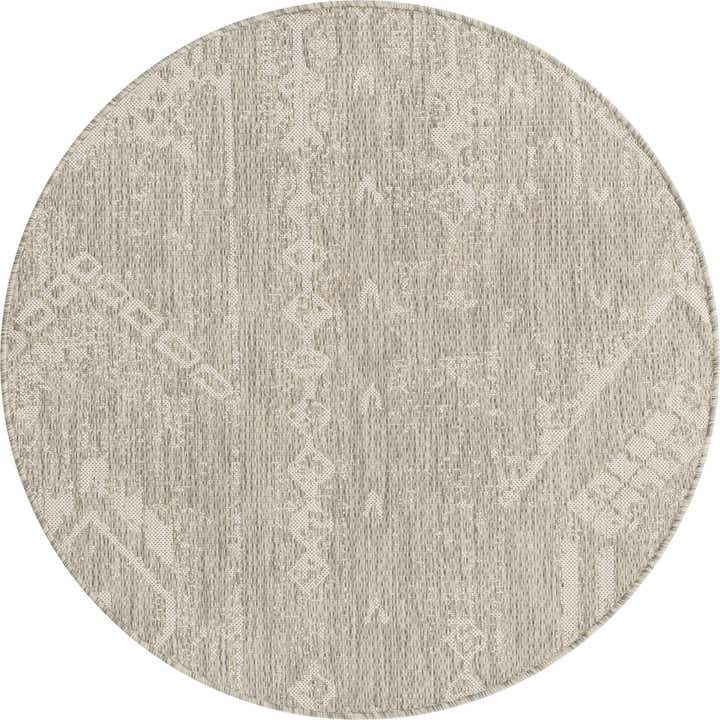 4' x 4' Easy-Clean Bohemian Indoor / Outdoor Round Rug