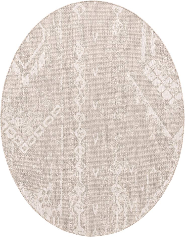 Detail image of 6' x 6' Easy-Clean Bohemian Indoor / Outdoor Round Rug
