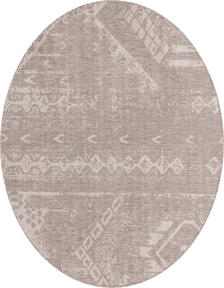 Detail image of 7' 10 x 7' 10 Easy-Clean Bohemian Indoor / Outdoor Round Rug